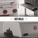 INFRARED-PRO 4-Brenner Propangas grill mit Advanced Broil Zone, Edelstahl Outdoor Mesa 2 Barbecue Grill, klappbare Seitenablagen, 500°F in 5 Min, schneller Aufbau, Mesa II 410FBZ