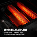 INFRARED-PRO 4-Brenner Propangas grill mit Advanced Broil Zone, Edelstahl Outdoor Mesa 2 Barbecue Grill, klappbare Seitenablagen, 500°F in 5 Min, schneller Aufbau, Mesa II 410FBZ