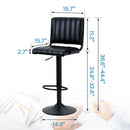 PHI VILLA Verstellbare Drehbare Barhocker für die Küche aus PU-Leder in L-Form, 2er-Set