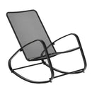 PHI VILLA wasserdicht Schaukelstühle aus Schwarzstahl gemacht mit Pad