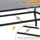 PHI VILLA 7-teiliges Terrassen-Ess-Set mit Rechteckigem Terrassentisch und 6 Stapelbaren Metallstühlen