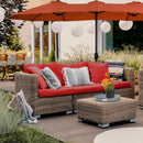 PHI VILLA 13 Fuß Doppelseitiger Terrassenschirm für den Außenbereich