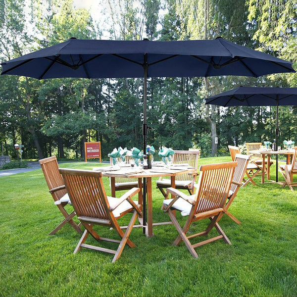 PHI VILLA 13 Fuß Doppelseitiger Terrassenschirm für den Außenbereich
