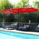 PHI VILLA 15 Fuß Doppelseitiger Extra Großer Zwillingsschirm für die Terrasse