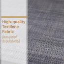 PHI VILLA Stapelbare Terrassenstühle aus Textilene mit Armlehnen in Holzoptik, 2er-Set