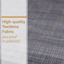 PHI VILLA 5-teiliges Terrassen-Ess-Set mit Quadratischem Stahltisch und Festen Stühlen aus Aluminium und Textilene