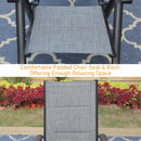 MFSTUDIO Vormontierte Gepolsterte Faltbare Stühle aus Textilene für Terrasse, 2er-Set