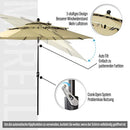 PHI VILLA 10 Fuß 3-Stöckiger Doppelt-Belüfteter Terrassenschirm mit Automatischer Neigung