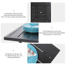 PHI VILLA Quadratischer Terrassentisch aus Metall und Stahl mit Schirmloch