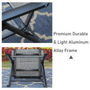 MFSTUDIO Vormontierte Gepolsterte Faltbare Stühle aus Textilene für Terrasse, 2er-Set