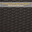 Sophia & William Gepolsterte PE-Rattan-Liegestühle, 2er-Set