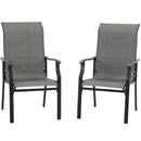 PHI VILLA Gepolsterte Terrassenstühle aus Textilene, 2er-Set