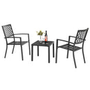 PHI VILLA 3-teiliges Outdoor-Bistro-Set mit Beistelltisch und 2 Stapelbaren Stühlen