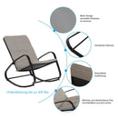 PHI VILLA wasserdicht Schaukelstühle aus Schwarzstahl gemacht mit Pad