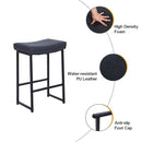 PHI VILLA Saddle Design Barhocker aus PU-Leder mit stabilem Metallrahmen, 2Stk
