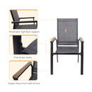 PHI VILLA 5-teiliges Terrassen-Ess-Set mit Quadratischem Stahltisch und Festen Stühlen aus Aluminium und Textilene