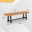 PHI VILLA Esszimmerbank aus Akazienholz im Freien, moderne Esszimmermöbel im Freien