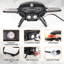 Captiva Designs Tragbarer Tisch-Gasgrill mit 2 Brennern und Gusseisenrosten