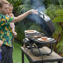 Captiva Designs Tragbarer Tisch-Gasgrill mit 2 Brennern und Gusseisenrosten