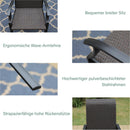 PHI VILLA  Rattan Metall Esszimmerstühle für Terrassen, 2er-Set