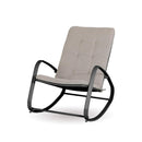 Phi Villa Schaukelstühle mit Pad Gartenstuhl Schwarz Stahl Schaukelstühle Wasserdicht (Schaukelstühle)