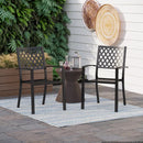 PHI VILLA 2-teilige Esszimmerstühle im Freien aus Metall für Garten und Hinterhof