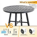 PHI VILLA Bistro-Set aus Metall für den Außenbereich, Bestehend aus 1 Runden Tisch und Stapelbaren Stühlen