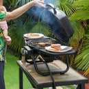 Captiva Designs Tragbarer Tisch-Gasgrill mit 2 Brennern und Gusseisenrosten