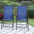 Sophia & William Vormontierter Klappbarer Textilene LiegeStuhl mit Aluminium- und Stahlrahmen, 2er-Set