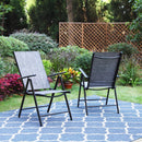 Sophia & William Vormontierter Klappbarer Textilene LiegeStuhl mit Aluminium- und Stahlrahmen, 2er-Set