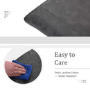 PHI VILLA Quadratische Höhenverstellbare Drehbare Barhocker aus Leder und Metall, 2er-Set