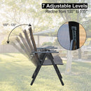 MFSTUDIO Vormontierte Einstellbare Klappbare Rattan Liegestühle mit Hoher Rückenlehne, 2er-Set