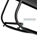 PHI VILLA wasserdicht Schaukelstühle aus Schwarzstahl gemacht mit Pad