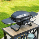 Captiva Designs Tragbarer Tisch-Gasgrill mit 2 Brennern und Gusseisenrosten
