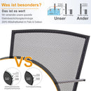MFSTUDIO 2-teilige Outdoor Feste Metallgitter Esszimmerstühle