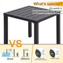 PHI VILLA 3-teiliges Outdoor-Bistro-Set mit Beistelltisch und 2 Stapelbaren Stühlen