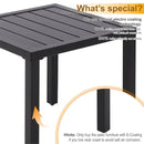 PHI VILLA 3-teiliges Outdoor-Bistro-Set mit Beistelltisch und 2 Stapelbaren Stühlen