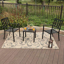 PHI VILLA 3-teiliges Outdoor-Bistro-Set mit Beistelltisch und 2 Stapelbaren Stühlen