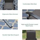 PHI VILLA 3-teiliges Terrassen-Bistro-Set mit Rattan-Esszimmerstühlen und Kleinem Quadratischem Beistelltisch