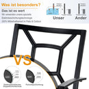 PHI VILLA 3-teiliges Terrassen-Bistro-Set mit Sonnenschirm-Basistisch und 2 Stapelbaren Stühlen