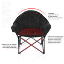 ALPHA CAMP Übergroßer tragbarer Deluxe-Schlafsaal-Untertassenstuhl mit Tragetasche