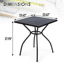 PHI VILLA Quadratischer Tisch aus Mesh-Metall für den Außenbereich