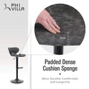 PHI VILLA Thekenhöhe 360 Grad Einstellbare Drehbare Quadratische Barhocker, 2er-Set