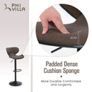 PHI VILLA Thekenhöhe 360 Grad Einstellbare Drehbare Quadratische Barhocker, 2er-Set