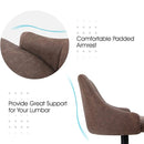 PHI VILLA Höhenverstellbarer Drehbarer Küchenbarhocker aus PU-Leder, 1 STK