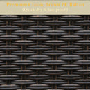 PHI VILLA 3-teiliges Terrassen-Bistro-Set mit Rattan-Esszimmerstühlen und Kleinem Quadratischem Beistelltisch