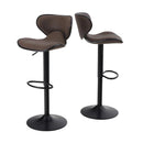 PHI VILLA Thekenhöhe 360 Grad Einstellbare Drehbare Quadratische Barhocker, 2er-Set