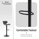PHI VILLA Thekenhöhe 360 Grad Einstellbare Drehbare Quadratische Barhocker, 2er-Set
