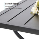 PHI VILLA Metall-Esstisch für 6 Personen im Freien mit Schirmloch