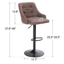 PHI VILLA Höhenverstellbarer Drehbarer Küchenbarhocker aus PU-Leder, 1 STK